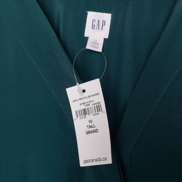 𝅺Gap Dress Emerald Green size 10 Tall NWT - Picture 5 of 10
